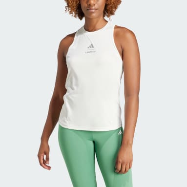 adidas Essentials Rib Tank Top - White, Women's Lifestyle