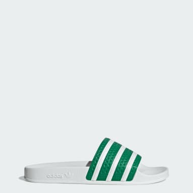 Groene adidas slippers on sale