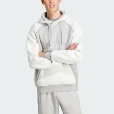 Essentials+ Trefoil Reverse Material Hettegenser Grå