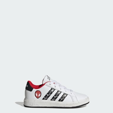 เด็ก Sportswear สีขาว รองเท้า adidas Grand Court x Marvel Spider-Man สำหรับเด็ก