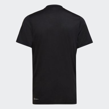 Boys sportswear Black Train Essentials AEROREADY 3-Stripes Regular-Fit Tee