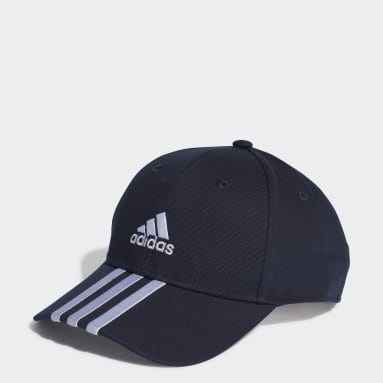 Sportswear Blue 3-Stripes Cotton Twill Baseball Cap