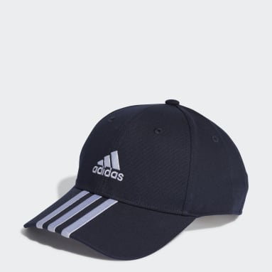 ไลฟ์สไตล์ สีน้ำเงิน หมวกเบสบอลผ้าฝ้ายทวิล 3-Stripes