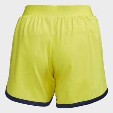 Shorts de Visitante Versión Jugadora Selección Colombia Femenina 23 Amarillo Mujer Fútbol