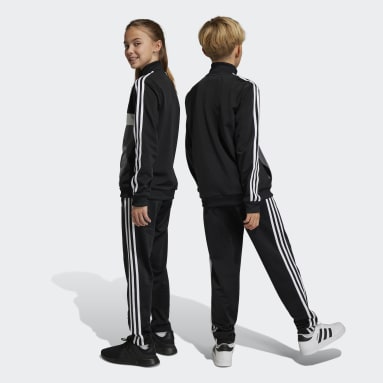 Barn Sportswear Svart Essentials 3-Stripes Tiberio Träningsställ