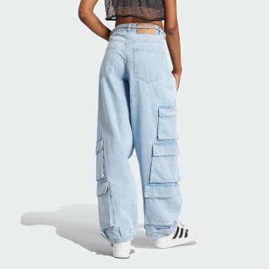 Pantalón Adilenium Denim Cargo Azul Mujer Originals