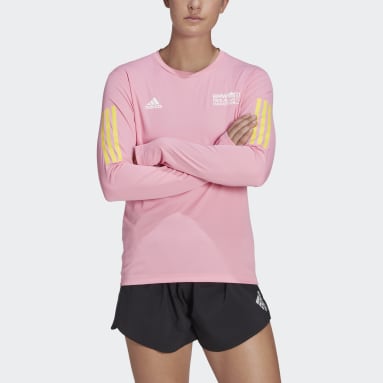 Women Running Pink Berlin Marathon 2022 Own The Run Long-Sleeve Top