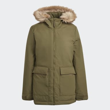 Parka com Capuz Utilitas Verde Mulher Sportswear