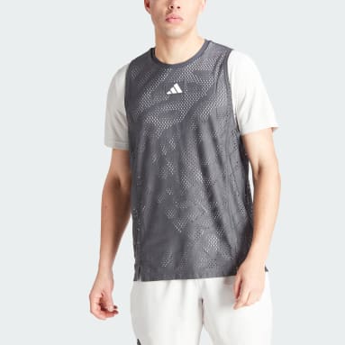 adidas Workout Pump Cover-Up Tee - Grey