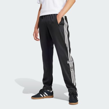 Athletic Stripe Pants for Tall Men in Black And Black