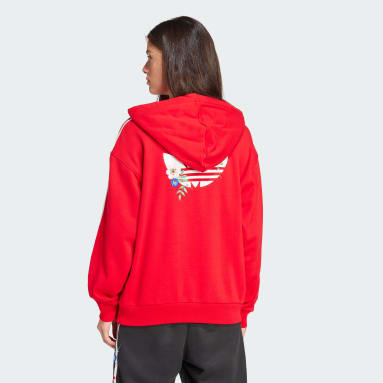 Arsenal, Inc. > Hoodies > Blue / Red Sport Cotton-Poly Relaxed Fit Pullover  Hoodie