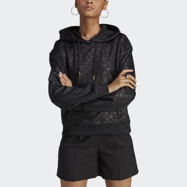 Camisola com Capuz Preto Mulher Originals