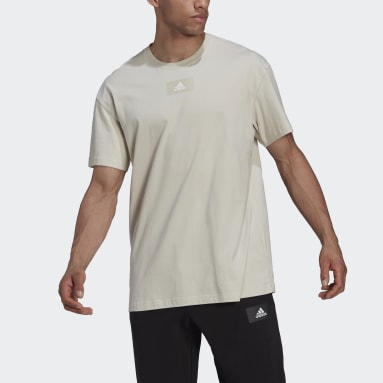 T-shirt Essentials FeelVivid Drop Shoulder Beige Hommes Sportswear