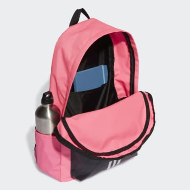 Morral Classic Badge of Sport 3 Rayas Rosa Training