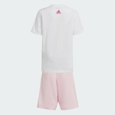 Kids Sportswear White Essentials Logo Tee and Short Set