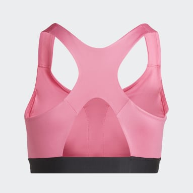Women's Hiking Pink Powerreact Training Hyperglam Medium-Support Bra (Plus Size)