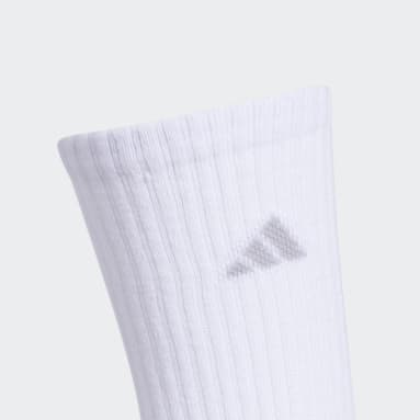 Women's Training White Cushioned Crew Socks 3 Pairs