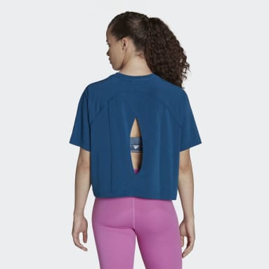 Remera AEROREADY Wrap-Back Azul Mujer Training
