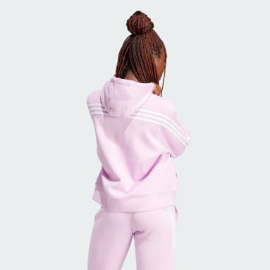 Chaqueta con capucha Future Icons 3 bandas Violeta Mujer Sportswear