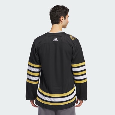 Maillot anniversaire Domicile Bruins noir Hommes Hockey