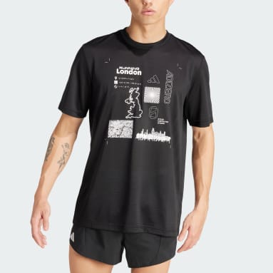 T-shirt da running adizero City Series Graphic Nero Uomo Running