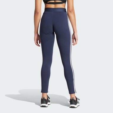 ผู้หญิง Sportswear สีน้ำเงิน กางเกงเลกกิ้ง Essentials 3-Stripes