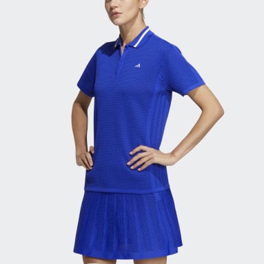 Women Golf Blue 스테이트먼트 프라임니트 폴로 셔츠