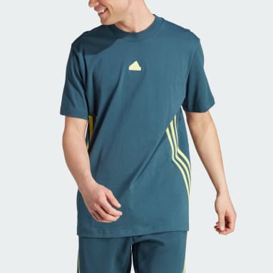Männer Sportswear Future Icons 3-Streifen T-Shirt Türkis