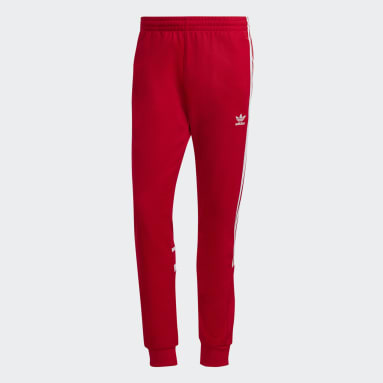Mens red adidas pants shop