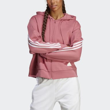 Veste à capuche zippée à 3 bandes Future Icons Rose Femmes Sportswear