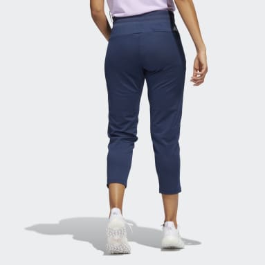 Women Golf Blue Warp Knit Cargo Golf Pants