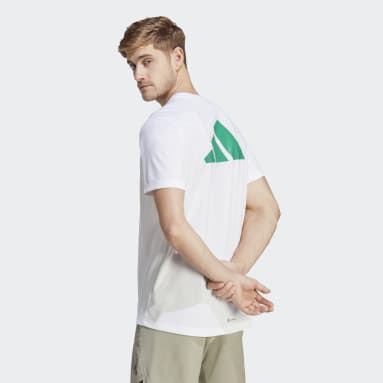 T-shirt Workout Base Logo Blanc Hommes Fitness Et Training