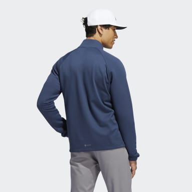 Men Golf Blue Statement Fleece 1/4-Zip Pullover