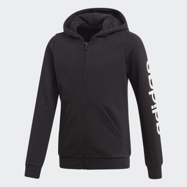 Girls Sportswear Black Linear Hoodie