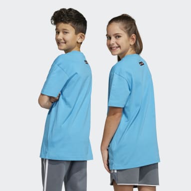 Children Sportswear Blue adidas x LEGO® Soccer Badge of Sport Graphic Tee