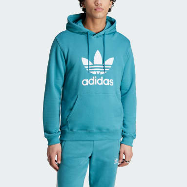 Sudadera con Gorro Adicolor Classics Trifolio Turquesa Hombre Originals