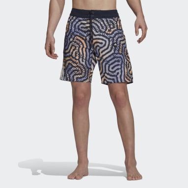 Men Swimming Classic-Length Colour Maze Tech Board Shorts
