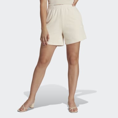 Shorts Adicolor Essentials Felpa Francesa Beige Mujer Originals