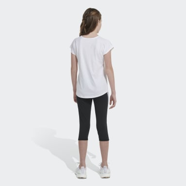 Youth 8-16 Years Training White Cap Sleeve Tee