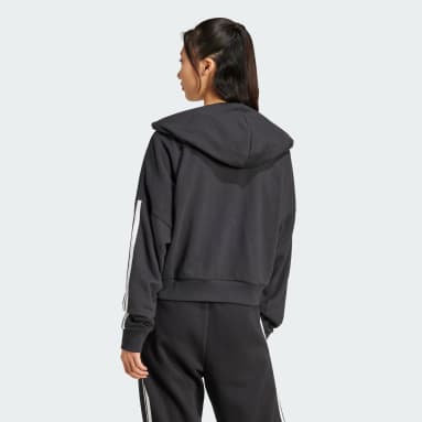 Essentials 3-Stripes French Terry Quarter-Zip Hoodie