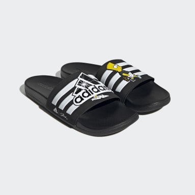 Men Sportswear Black The Simpsons Adilette Comfort Slides