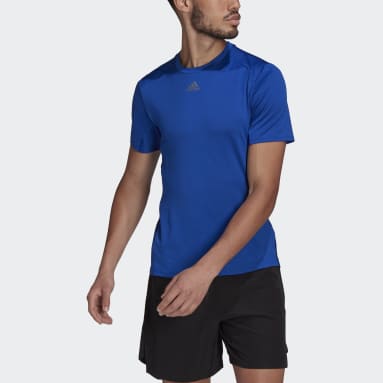 Männer Fitness & Training HIIT Engineered Training T-Shirt Blau