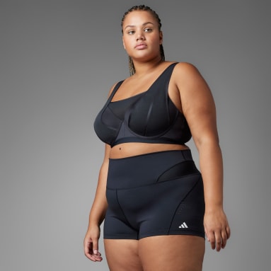 Frauen Fitness & Training Collective Power Yoga Studio kurze Leggings – Große Größen Schwarz