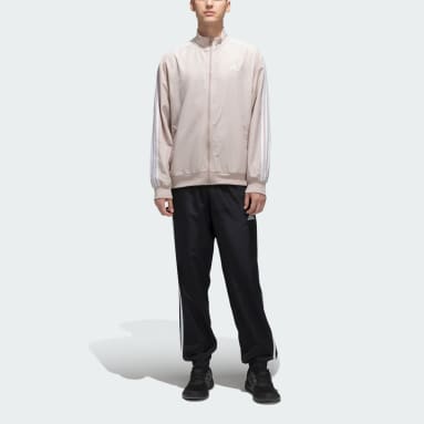 Men Training Brown 3 STRIPES WOVEN TRACKSUIT