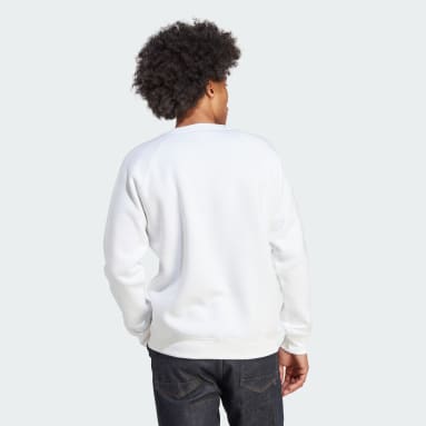 Mænd Originals Hvid Trefoil Essentials Crewneck sweatshirt