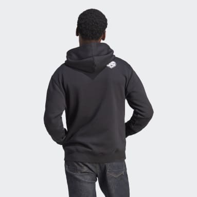 Camisola com Capuz em Fleece Preto Homem Sportswear