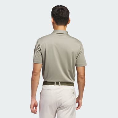 Men Golf Green Chest Stripe Polo Shirt