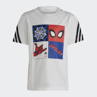 Conjunto adidas x Marvel Hombre Araña Playera Blanco Niño Sportswear
