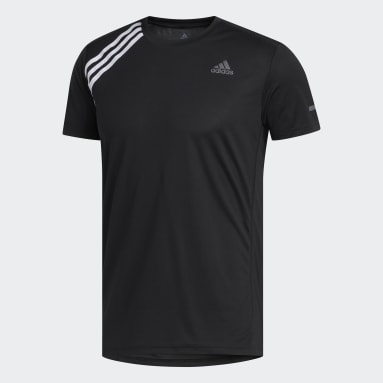 Camiseta para correr Run It 3 Rayas Negro Hombre Running