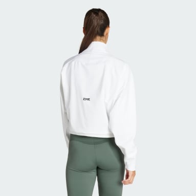 Women's Sportswear White Z.N.E. Woven Quarter-Zip Track Top